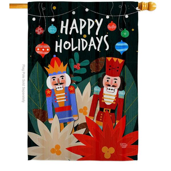 Ornament Collection 28 x 40 in. Holidays Nutcracker House Flag with Winter Christmas Dbl-Sided Vertical Flags  Banner OR579043
